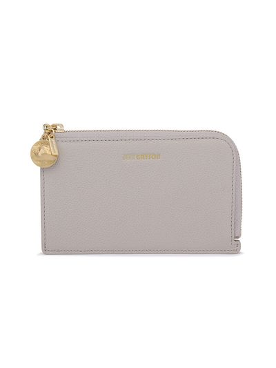 JOY GRYSON Luna Zipper Round Card Wallet - Soho Gray