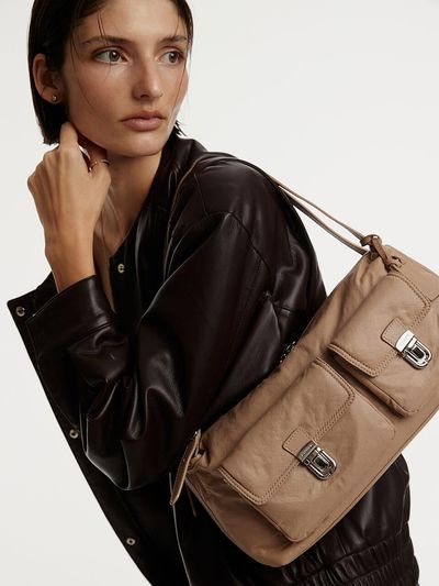 JOY GRYSON Manhattan Nylon Pocket Shoulder_Beige