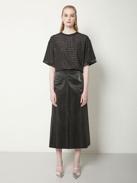JOY GRYSON Metallic Stripe Top (Black)