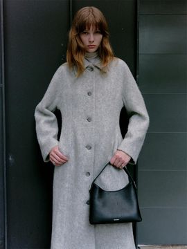 JOY GRYSON Mohair Slime Line Single Long Coat KW4WH4280_AE