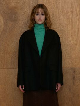 JOY GRYSON Oversized Herringbone Jacket_Brown KW2AJ7050_93