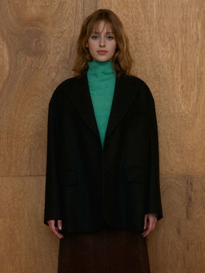 JOY GRYSON Oversized Herringbone Jacket_Brown KW2AJ7050_93