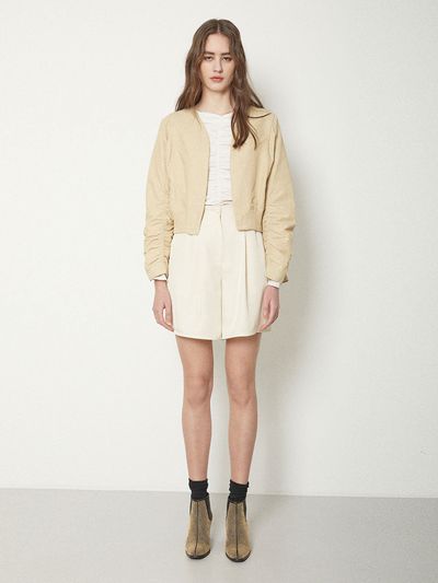 JOY GRYSON Twill One Tuck Short Pants
