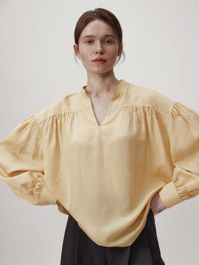 JOY GRYSON Volume Sleeve Blouse KW4SB1690_C2