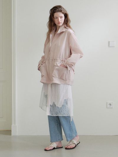 JOY GRYSON Wind Shirring Zip-up Blazer (KW5SM5050 6H)