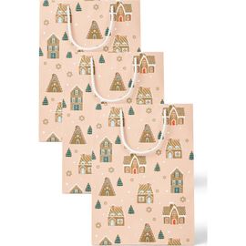 Joy Paper Co. Joy Paper Co. Gingerbread Village Gift Bag Set 