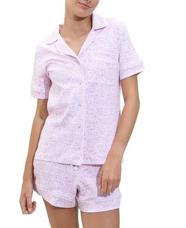 Joy Street Joy Street Women's Cape Cod Button Front Short Pajama Set