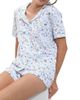 Joy Street Joy Street Women's Nantucket Button Front Short Pajama Set - 1