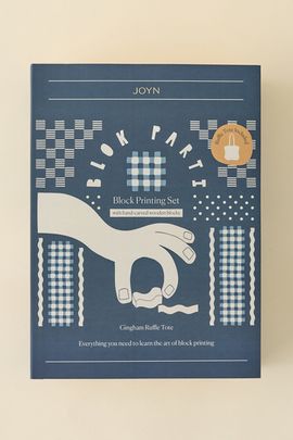 JOYN JOYN DIY Ruffle Tote Bag Block Printing Set in Gingham at Urban Outfitters