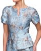 JS Collections JS Collections Daria Floral Puff Sleeve Column Gown - 4