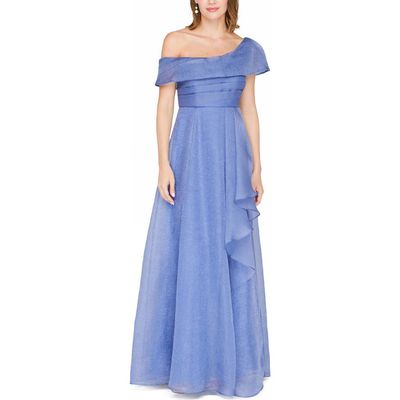 JS Collections JS Collections Evangeline One-Shoulder Organza Gown