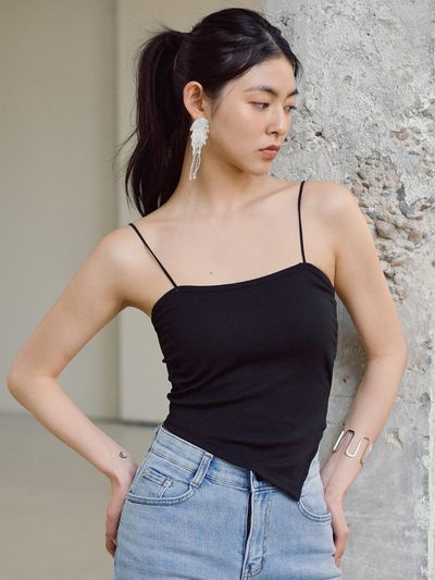 JUARR Asymmetric Cap Waist Sleeveless_3 Colors