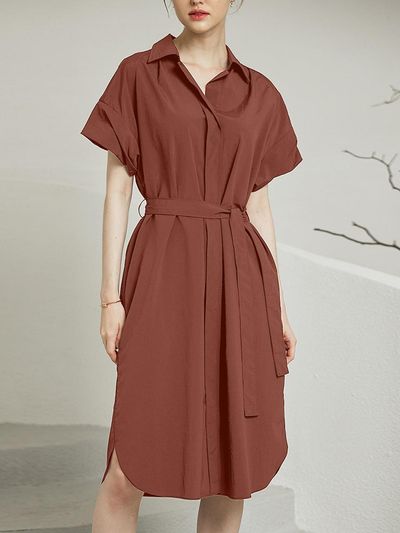 JUARR Belted shirt long dress _JDWAAA17M(E)