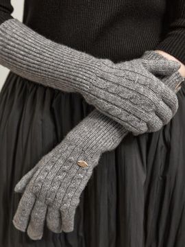 JUARR Cable Knit Fleece Lined Long Gloves (JFWAC404M)