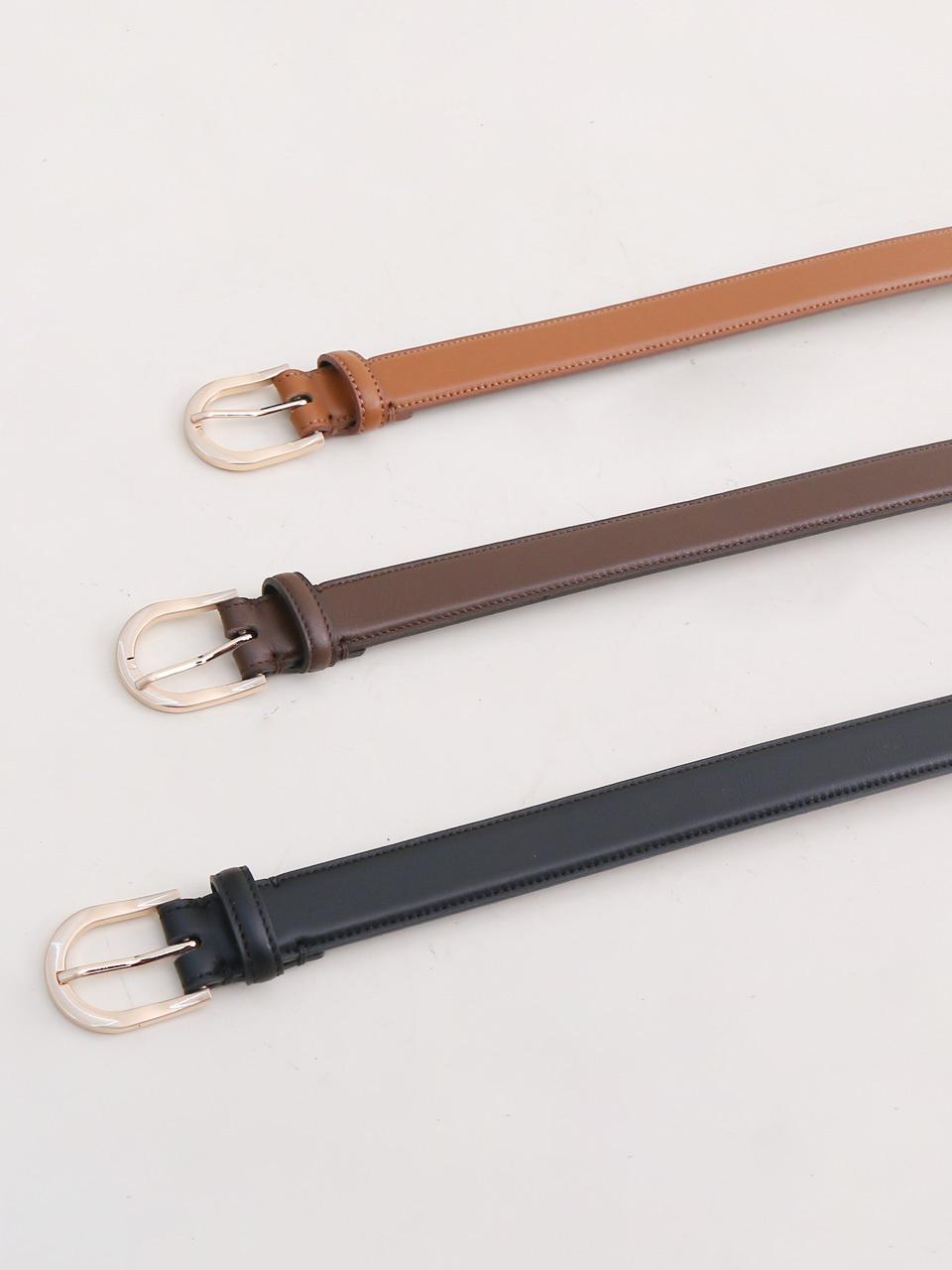 JUARR Oval Premium Cowhide Leather Belt [Black/Brown/Camel] (JFFAC402M)