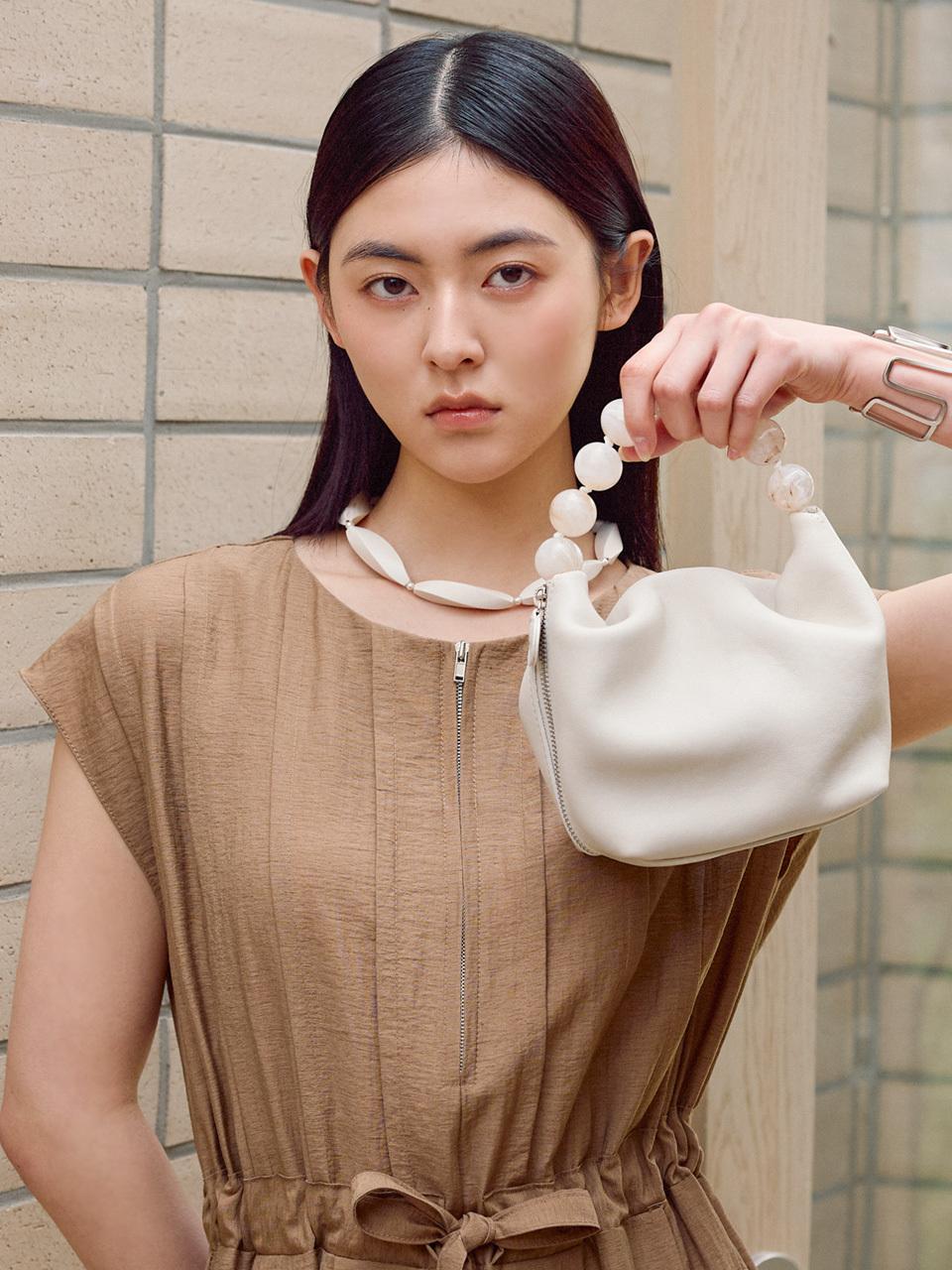 JUARR Soft Real Read Bead Shirring Tote Bag