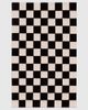 Jubi Rugs Jubi Rugs Jubi B & W Small Checkered Hand Tufted Wool Rug in Black/White at Urban Outfitters - 1