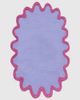 Jubi Rugs Jubi Rugs Jubi Halo Burst Hand Tufted Oval Wool Rug in Cornflower Magenta at Urban Outfitters - 1
