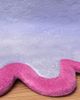 Jubi Rugs Jubi Rugs Jubi Halo Burst Hand Tufted Oval Wool Rug in Cornflower Magenta at Urban Outfitters - 2