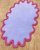 Jubi Rugs Jubi Rugs Jubi Halo Burst Hand Tufted Oval Wool Rug in Cornflower Magenta at Urban Outfitters - 3