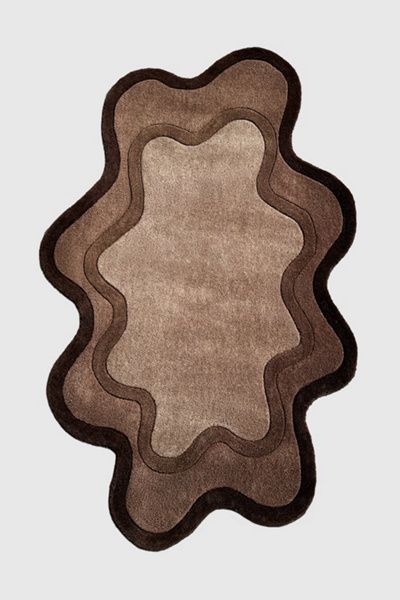 Jubi Rugs Jubi Rugs Jubi Puddle Hand Tufted Wool Rug in Brass at Urban Outfitters