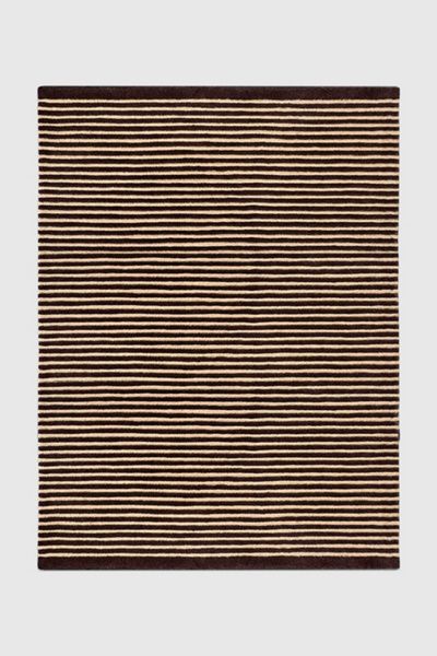 Jubi Rugs Jubi Rugs Jubi Relay Striped Hand Tufted Wool Rug in Brown at Urban Outfitters
