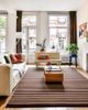 Jubi Rugs Jubi Rugs Jubi Relay Striped Hand Tufted Wool Rug in Brown at Urban Outfitters - 2