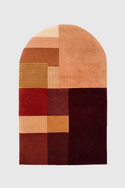 Jubi Rugs Jubi Rugs Jubi Sunset Mosaic Arch Hand Tufted Wool Rug at Urban Outfitters