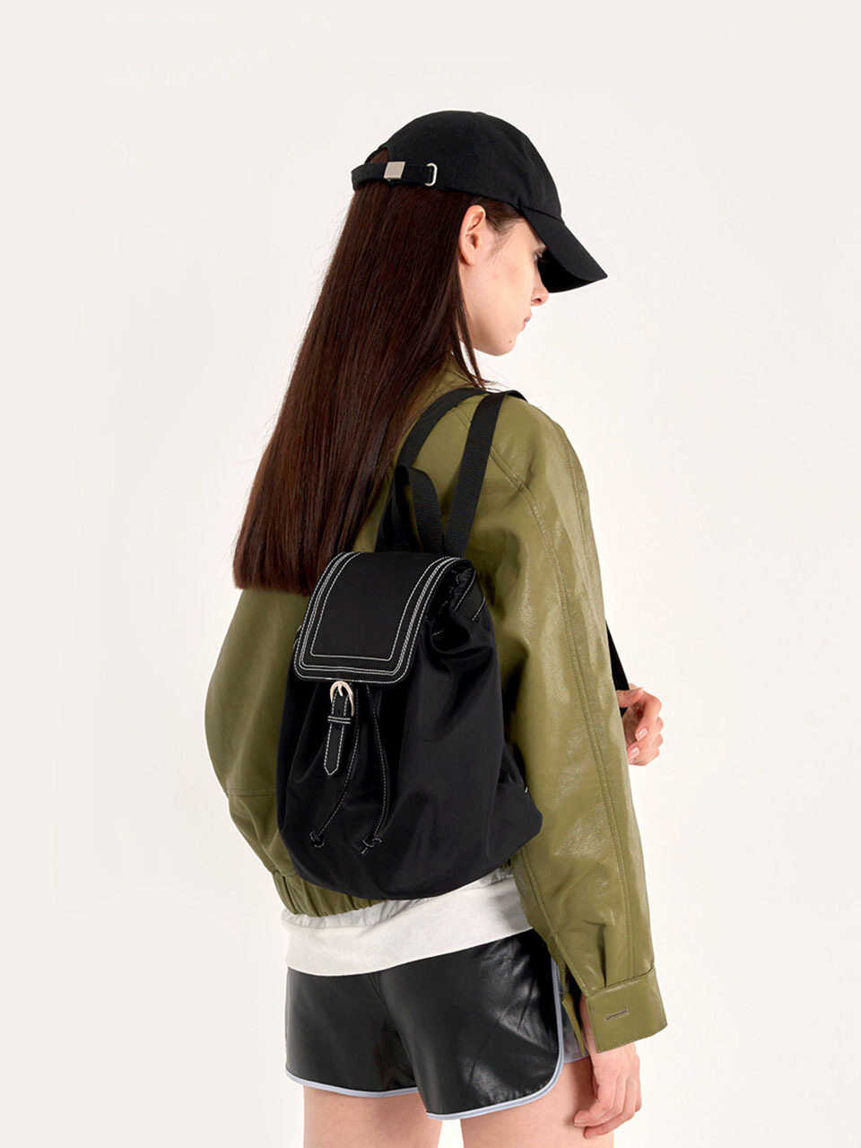 jubine Buckle Backpack Medium Size Bag_2Colors