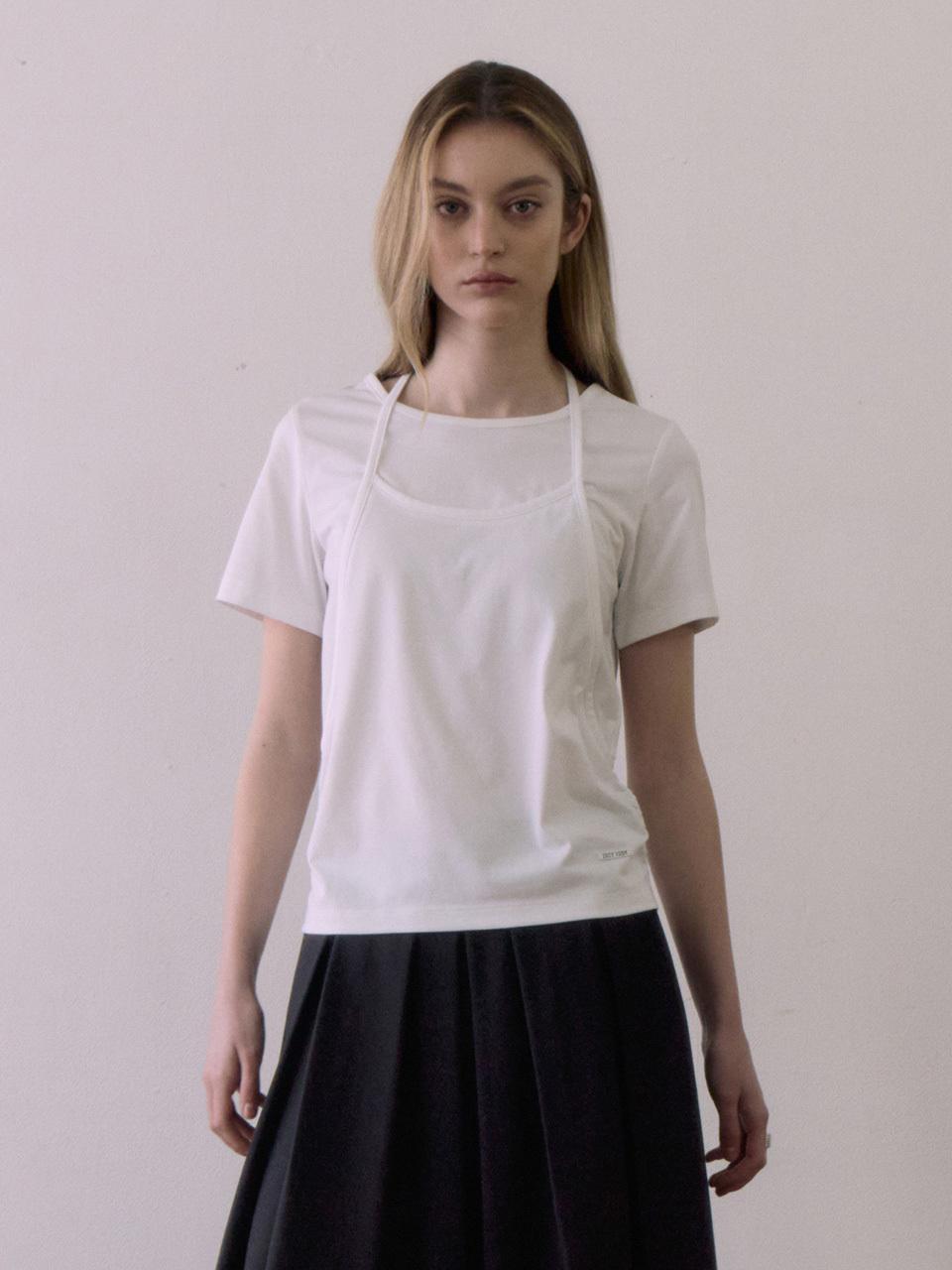 Jucy Judy Halter Layered T-shirt (JZTS325B)