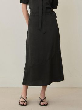 Jucy Judy Satin Crease Maxi Skirt (JZSK321F)