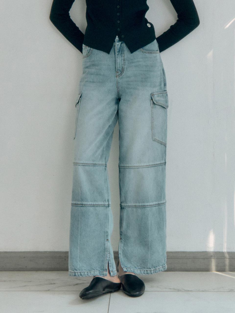 Jucy Judy Semi-Loose Double Stitched Out Pocket Denim Pants (JZDP021A)