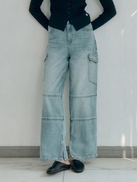 Jucy Judy Semi-Loose Double Stitched Out Pocket Denim Pants (JZDP021A)