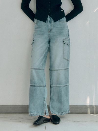 Jucy Judy Semi-Loose Double Stitched Out Pocket Denim Pants (JZDP021A)