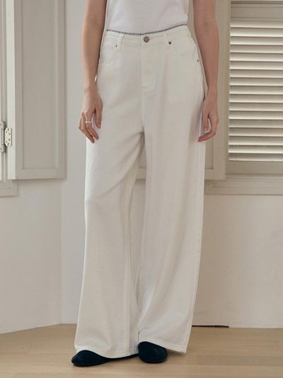 Jucy Judy Stripe Contrast Denim Pants (JZDP329B)