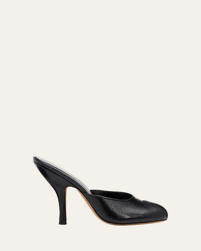 Jude 105mm Date Leather Peep-Toe Mules