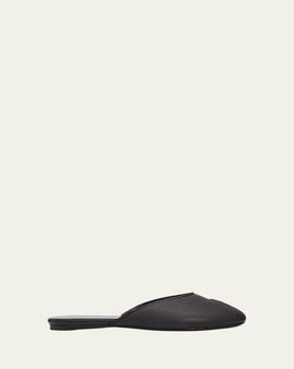 Jude Date Leather Peep-Toe Flats