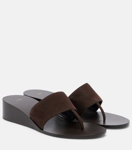 JUDE JUDE Lucille leather wedge thong sandals