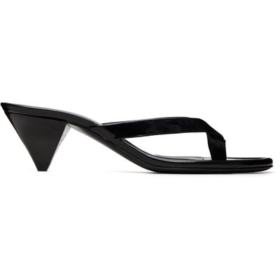 JUDE JUDE SSENSE Exclusive Black Rooty Heeled Sandals