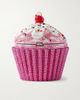 JUDITH LEIBER COUTURE Cherry Cupcake crystal-embellished silver-tone clutch - 1
