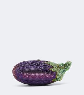 Judith Leiber Couture Judith Leiber Couture Eggplant crystal-embellished clutch