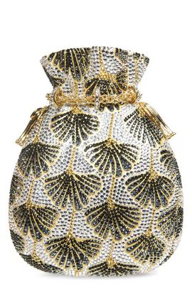 JUDITH LEIBER COUTURE JUDITH LEIBER COUTURE Ginkgo Crystal Embellished Pouch