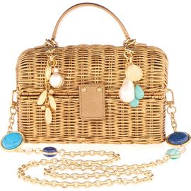 JUDITH LEIBER COUTURE JUDITH LEIBER COUTURE Isla Sea Charms Wicker Basket Handbag