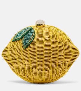 Judith Leiber Couture Judith Leiber Couture Lemon wicker clutch