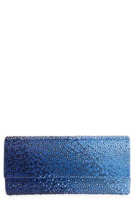 JUDITH LEIBER COUTURE JUDITH LEIBER COUTURE Perry Crystal Embellished Satin Clutch