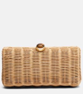 Judith Leiber Couture Judith Leiber Couture Poppy embellished wicker clutch