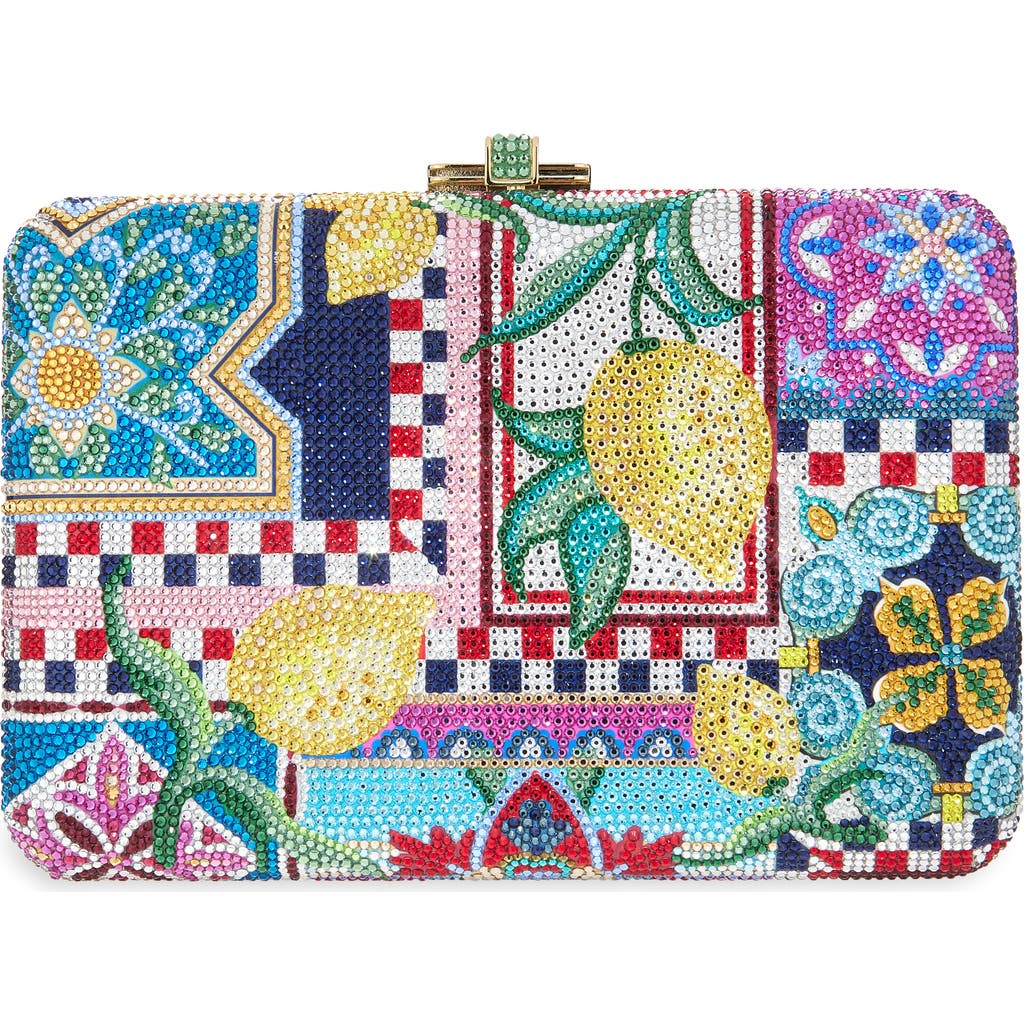 JUDITH LEIBER COUTURE JUDITH LEIBER COUTURE Slim Slide Ceramica Crystal Embellished Clutch