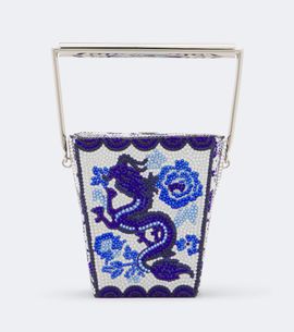 Judith Leiber Couture Judith Leiber Couture Take Out Box Blue Dragon embellished clutch