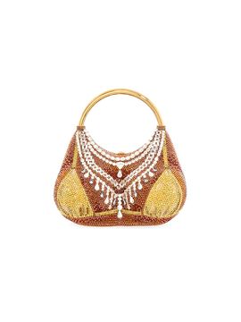 Judith Leiber Couture Women's Gold Bikini Crystal-Embellished Top Handle Bag