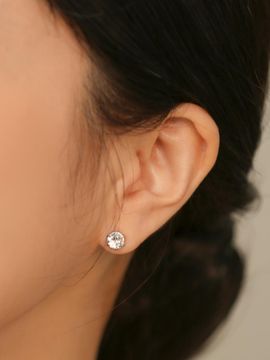 JUDY AND PAUL Dali white crystal earrings